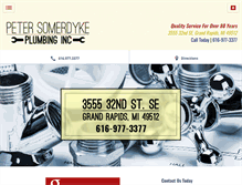Tablet Screenshot of petersomerdykeplumbing.com